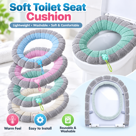 🚽Soft Padded Toilet Seat Cover — A Cozier Seat, No Electricity Needed
