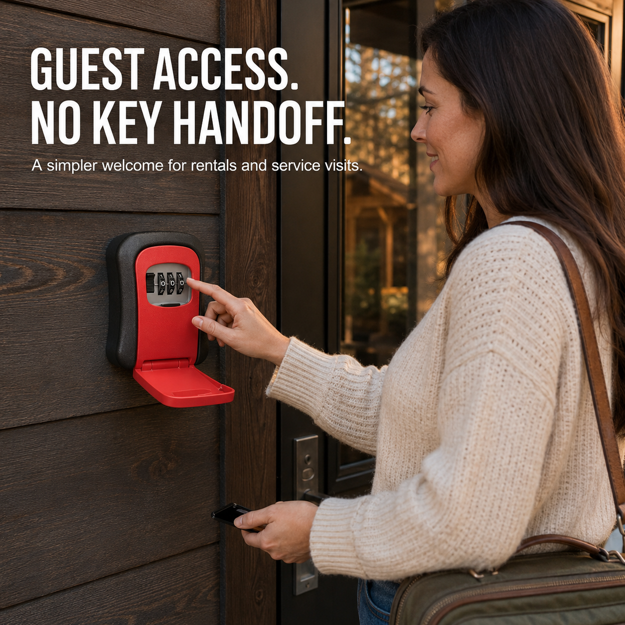 🔐 4-Digit Wall-Mounted Key Lock Box – Battery-Free Spare Key Storage