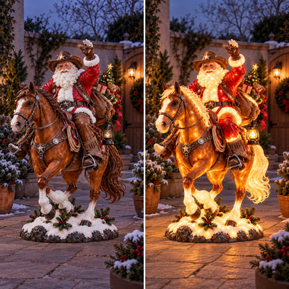 🔥 Last Day 49% OFF – 🤠 Cowboy Santa Rides Into Christmas 🎅✨