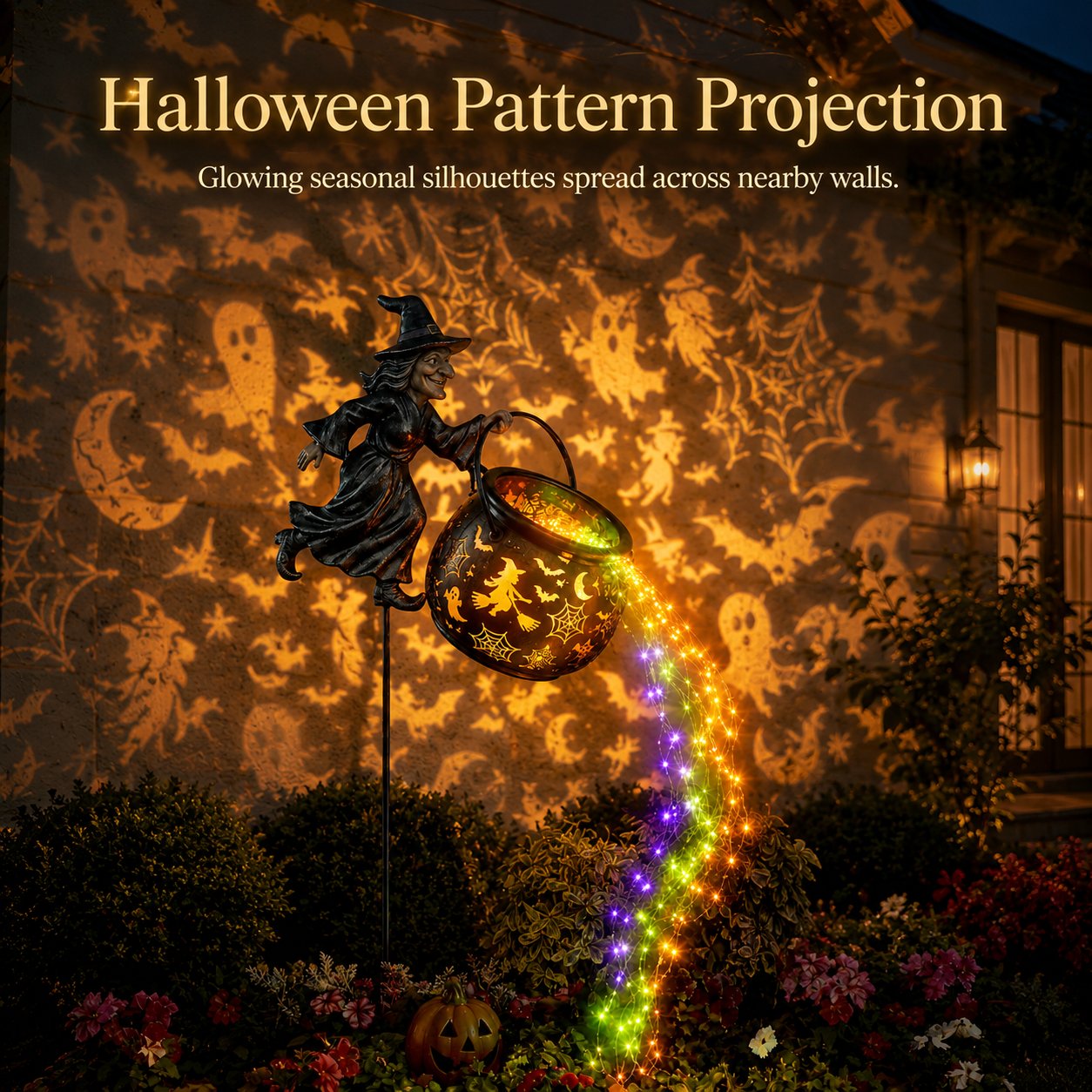 🔥Last Day 49% OFF 🧙‍♀️Halloween Witch Cauldron Garden Light