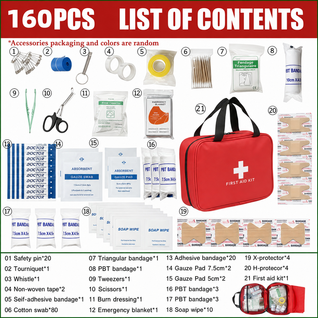 🚑Portable First Aid Kit-Be Prepared-Anytime, Anywhere