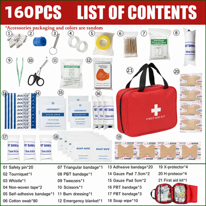 🚑Portable First Aid Kit-Be Prepared-Anytime, Anywhere