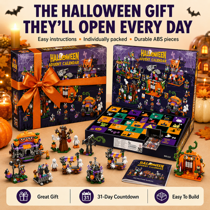 🎃31-Day Halloween Advent Calendar Building Block Set-One Door at a Time