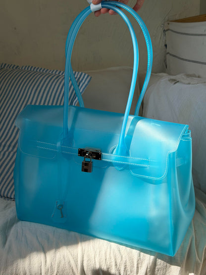 👜Women Transparent Jelly Shoulder Bag, Lightweight Clear Crossbody Tote for Beach, Travel & Daily Summer Use 🏖️
