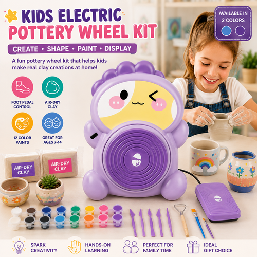 🏺Kids Electric Pottery Wheel Kit