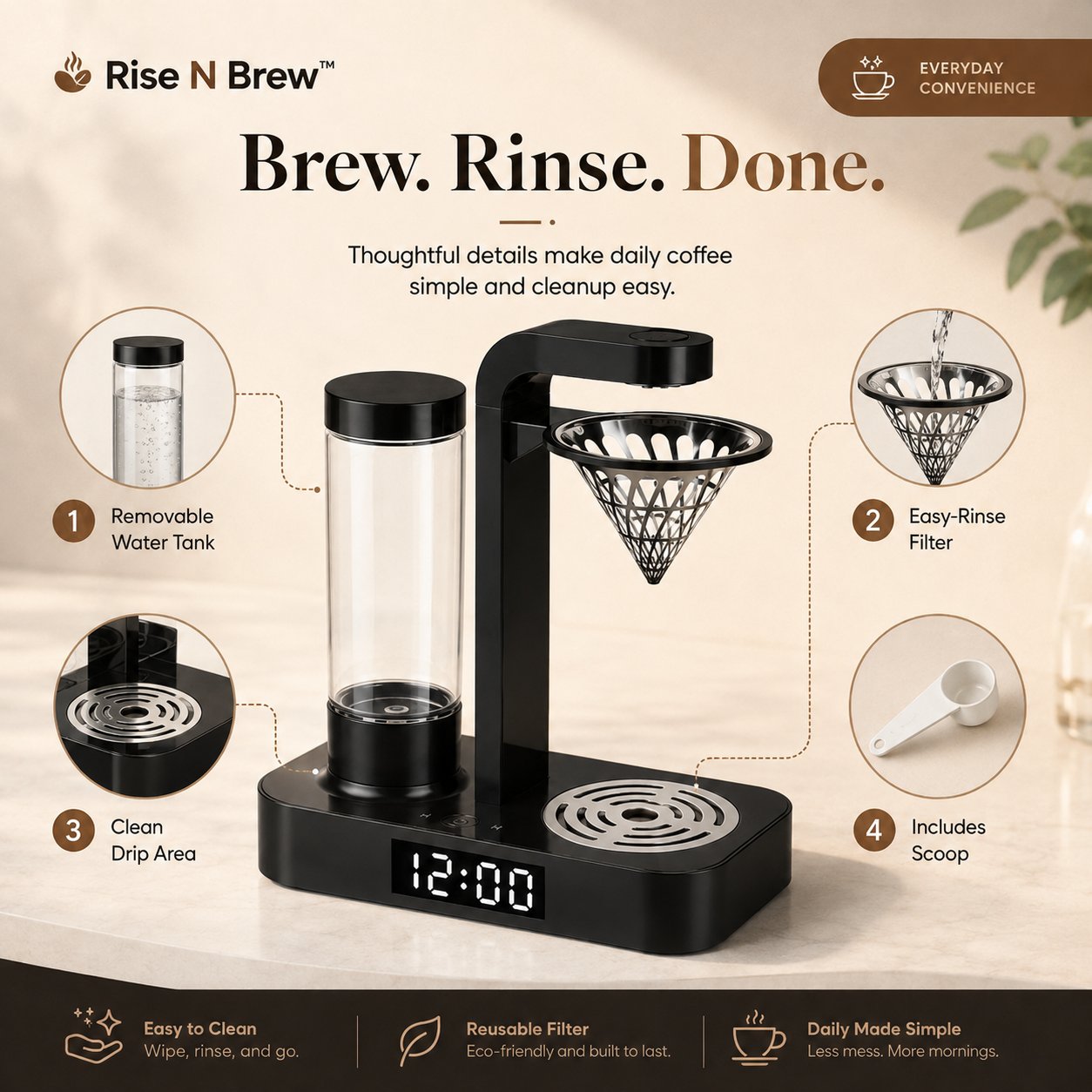 ☕Programmable Mini Coffee Maker