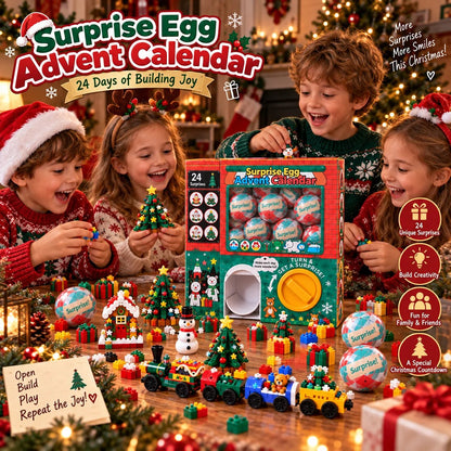 🎄 24-Day Surprise Egg Advent Calendar – Christmas Mini Building Block Sets