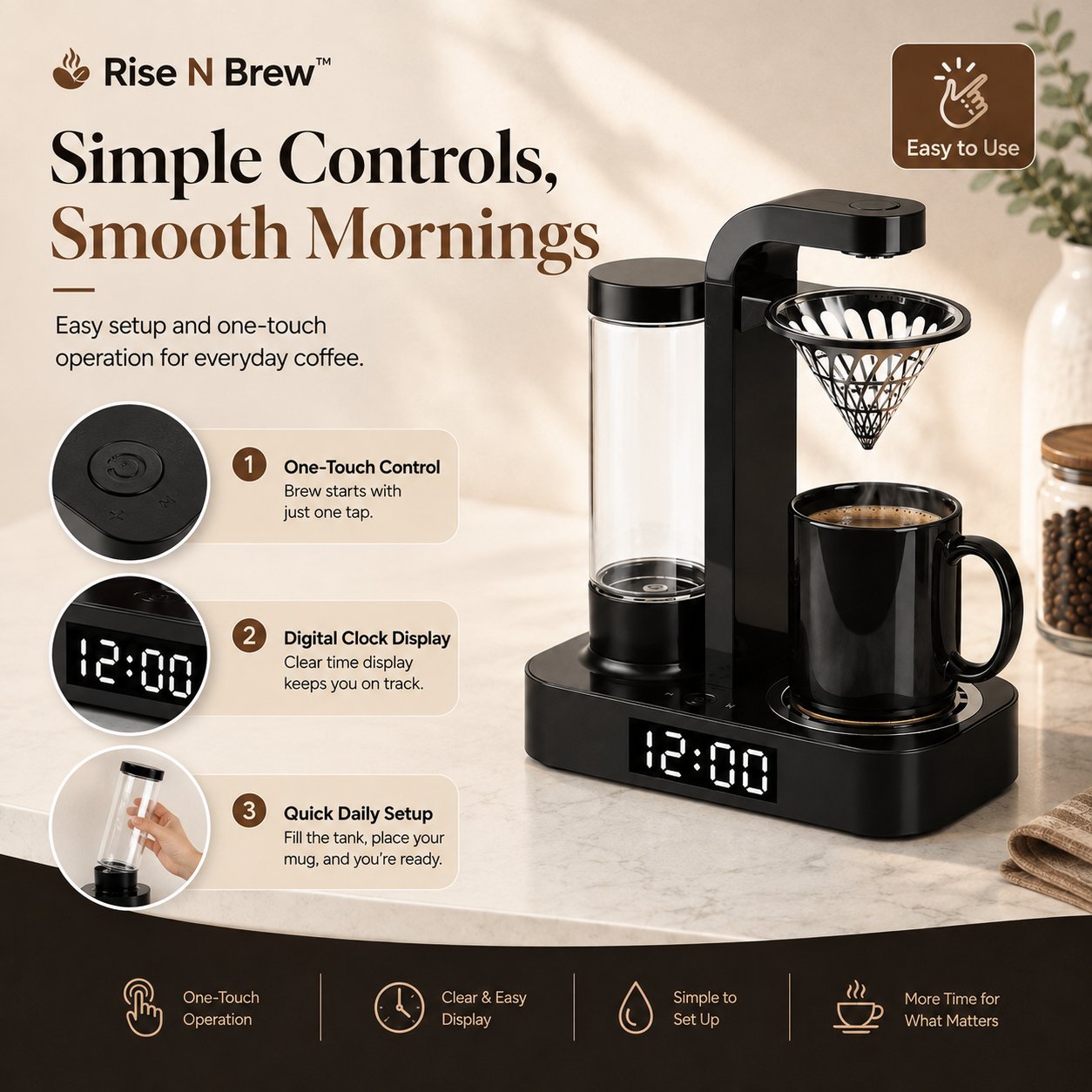 ☕Programmable Mini Coffee Maker