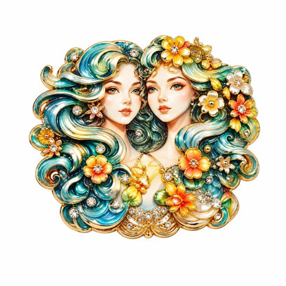 ♈ Luxury Zodiac Enamel Brooch – Colorful Astrology Lapel Pin for Blazers, Coats & Gifts