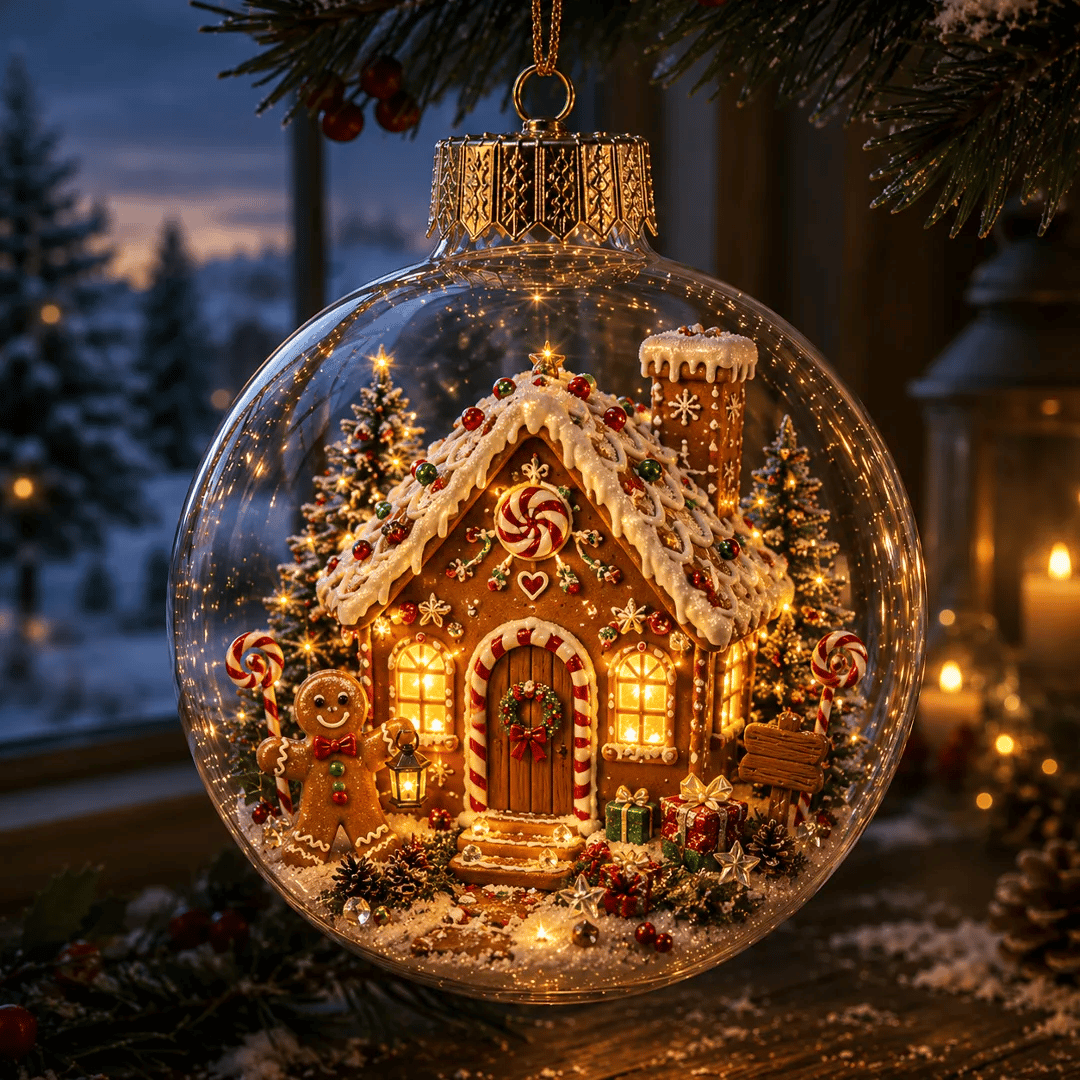 ✨Limited time 50% OFF -✨🎄 Glowing Christmas Story Ornament – Light-Up Mini Holiday Scene