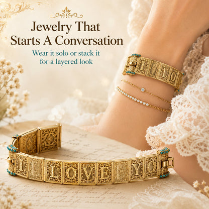 ❤️Victorian Book “I Love You” Bracelet