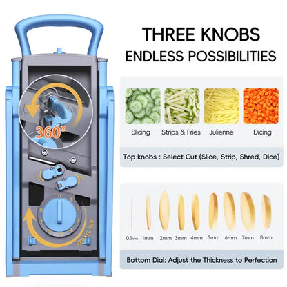0‑8mm Adjustable Safe Mandoline Slicer