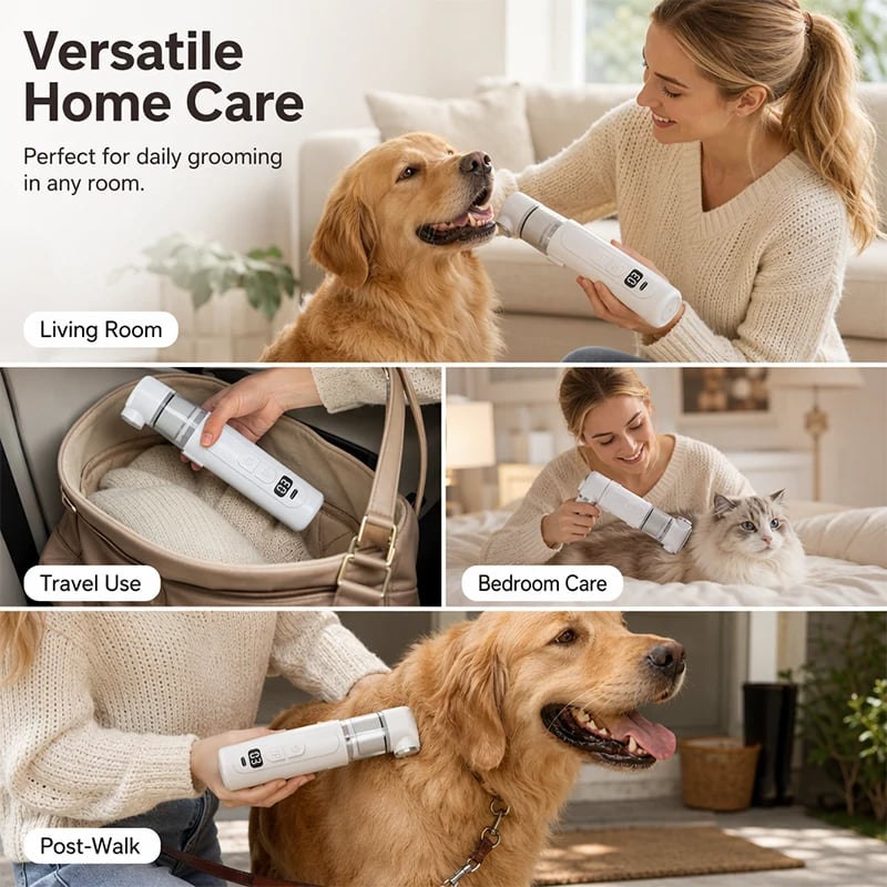 Electric pet grooming comb for home travel and post walk grooming