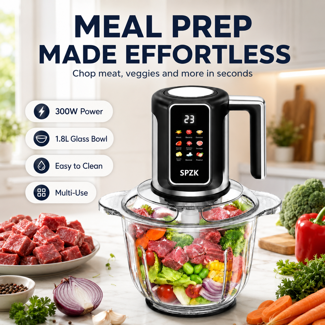 🔪Electric Meat Grinder & Food Chopper-Get Dinner on the Table Faster