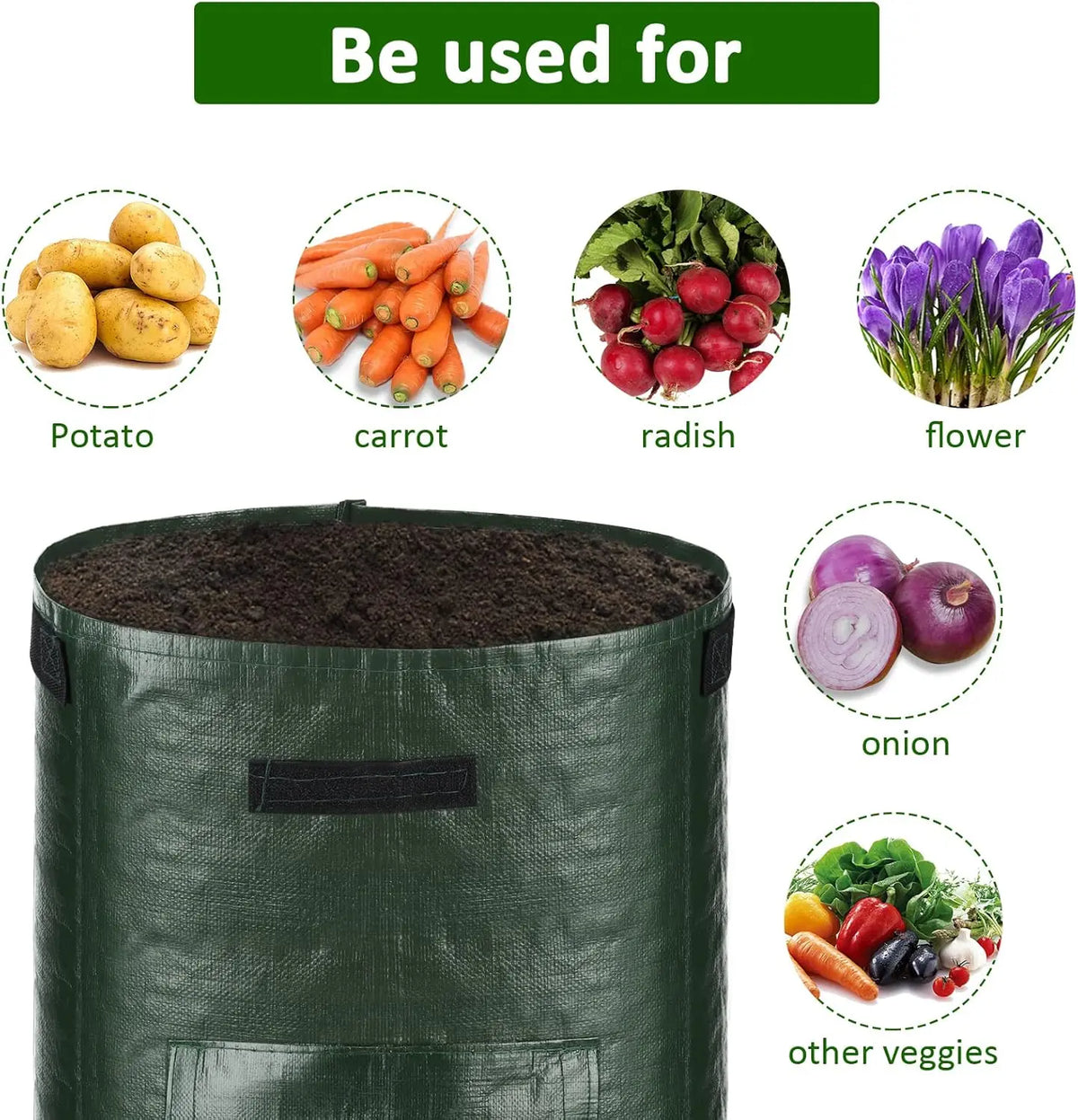 10 Gal Potato Growing Bags (Set of 3)