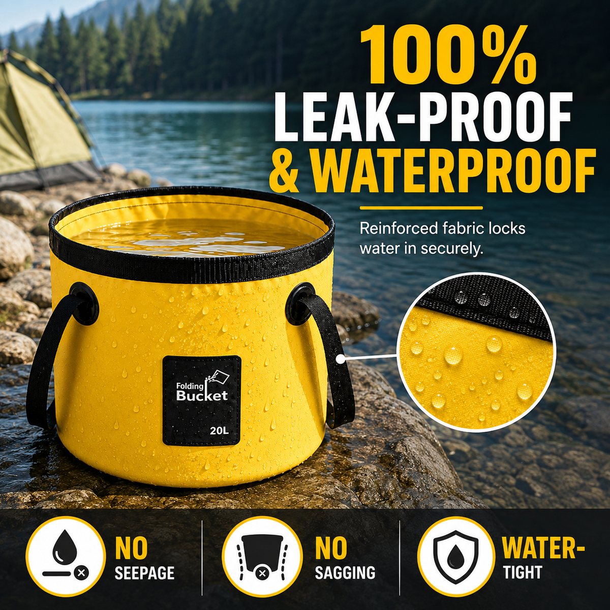 💧 Portable Collapsible Bucket – 12L/20L Foldable Water Bucket