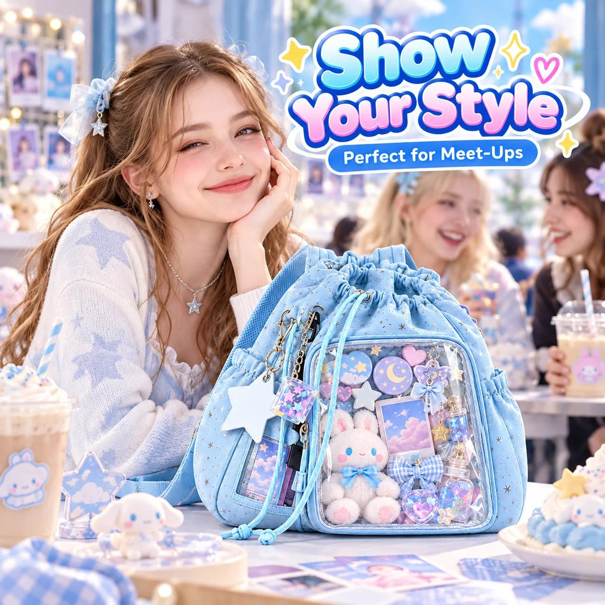 🎁Crystal-Clear Window Starry Ita Bag