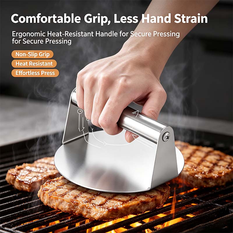 🥩Stainless Steel Burger Press Smash Burger Press- Pro Non-Stick Burger Smasher🍔