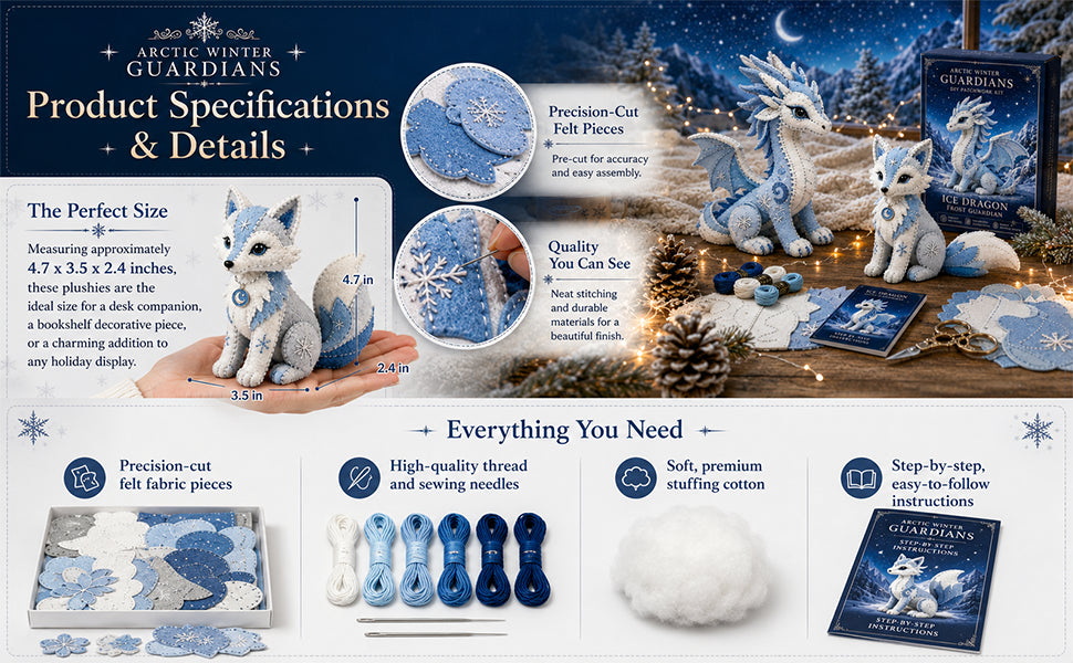 ❄️ Arctic Winter Guardians DIY Patchwork Kit
