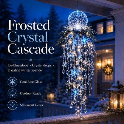 ✨❄️Crystal Cascade Christmas Light — LED Hanging Porch Decoration