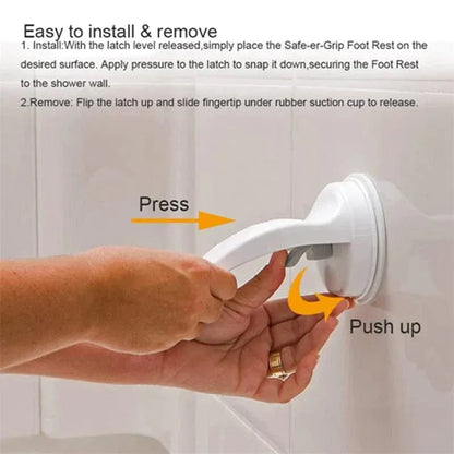 Suction Cup Shower Footrest – Easy Leg Positioning for Shaving