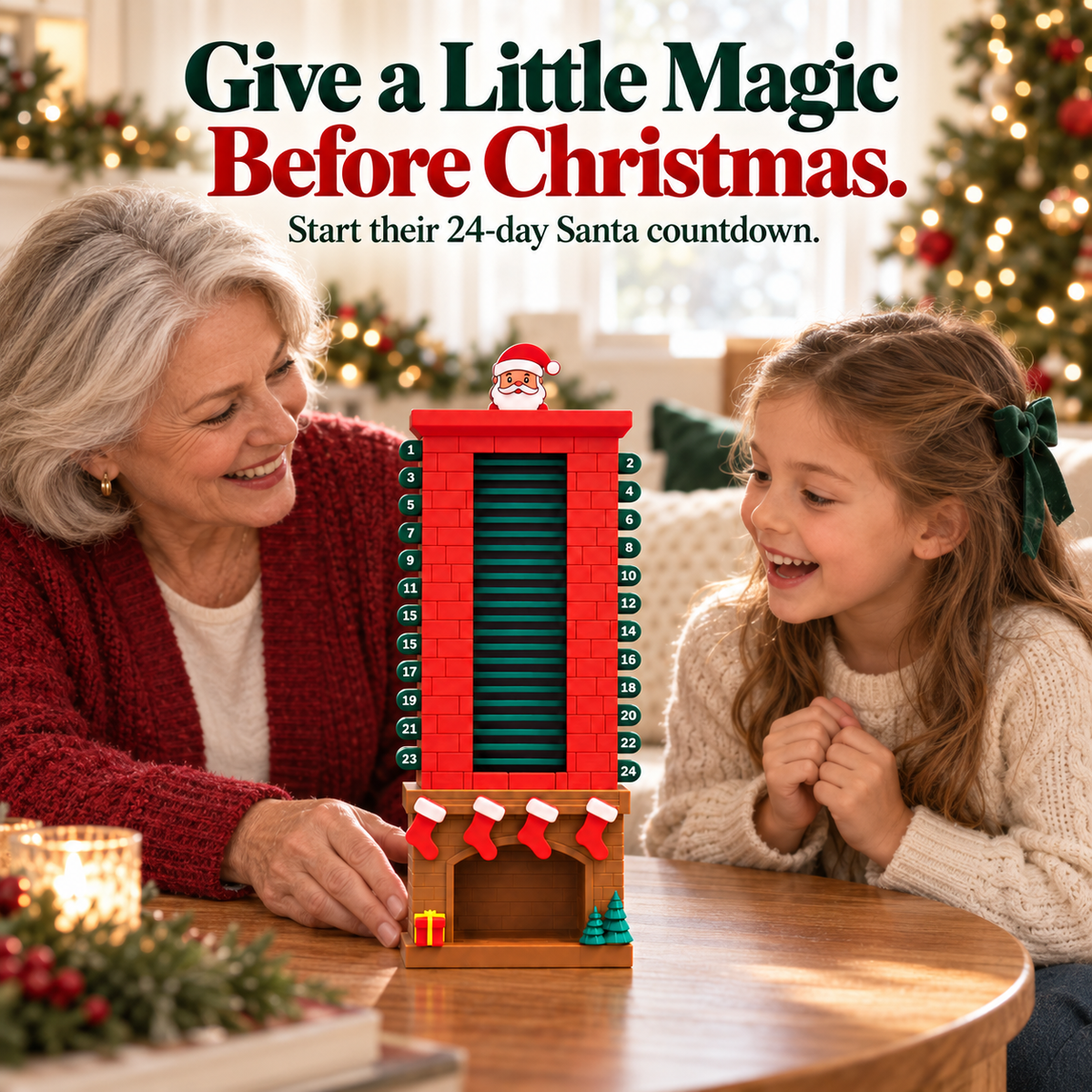 🎅 24 Mornings of Christmas Magic – Santa Chimney Advent Calendar