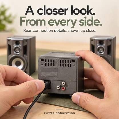 🎵✨ Mini Retro Stereo Sound System – Vintage-Style Audio Player with Dual Speakers, Digital Display & Remote Control | Classic Desktop Music Setup 📻