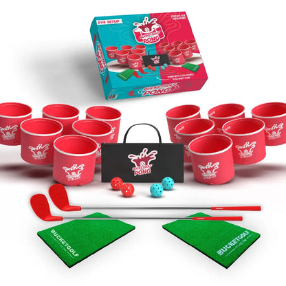 PopPong Golf Game – Portable Golf Chipping Pong & Party Game Set