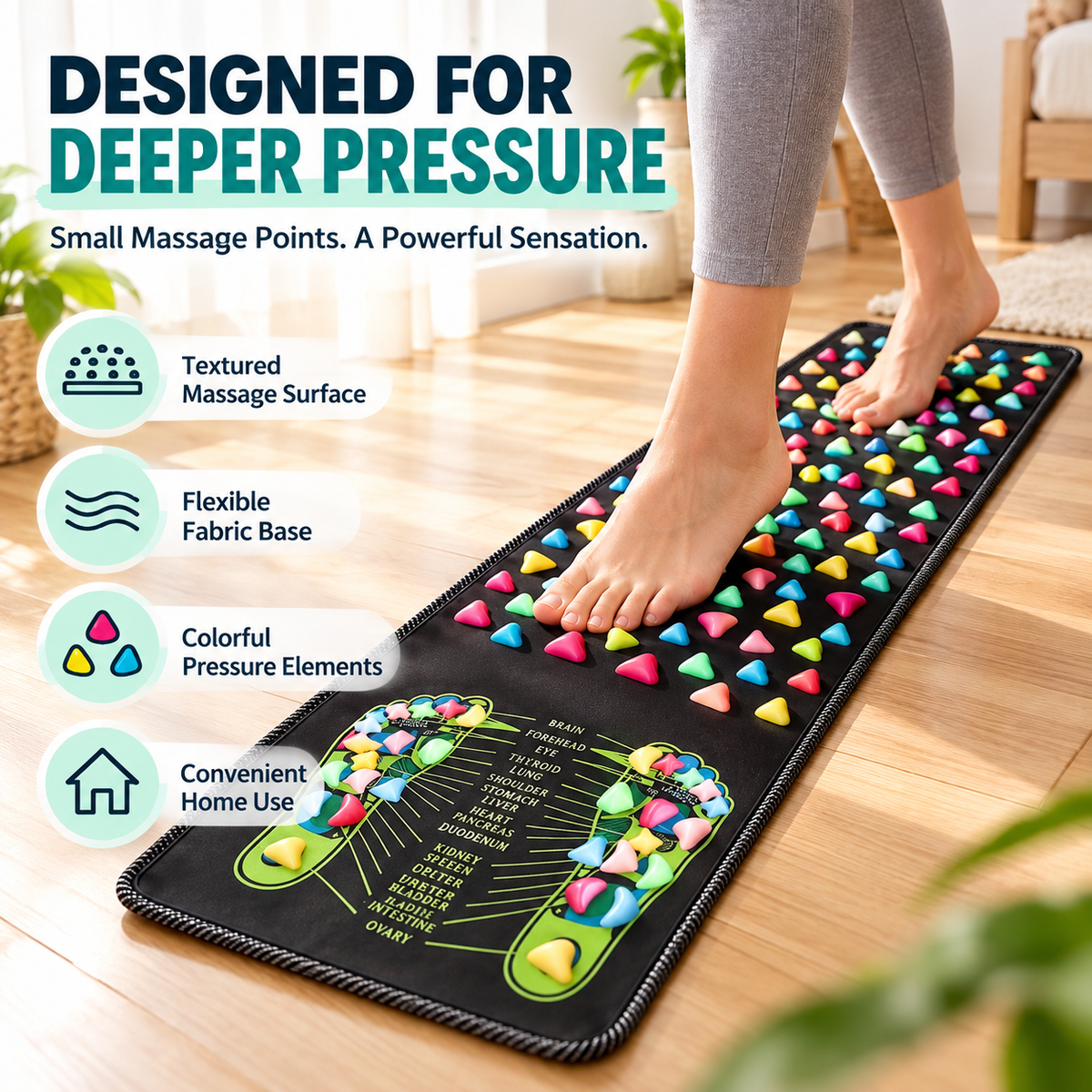 🦶 Acupressure Foot Massage Mat – A Relaxing At-Home Foot Reset