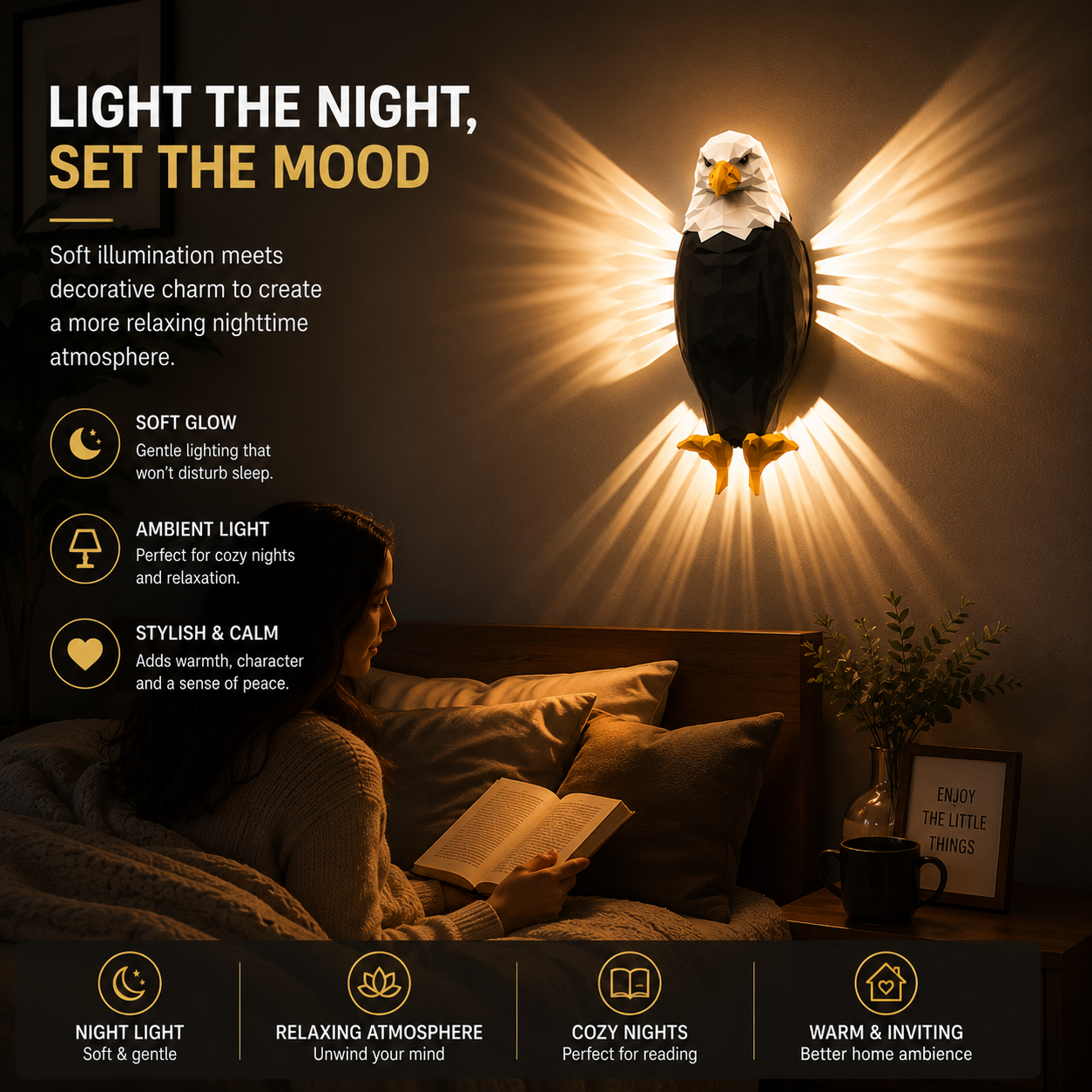🦅Projection Eagle Night Light | Decorative Wall Accent with Atmospheric Glow