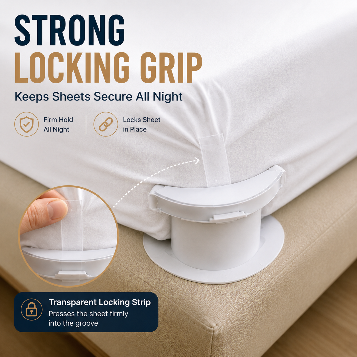 🛏️ 4PCS Invisible Bed Sheet Holders – Keep Sheets Tight & Wrinkle-Free