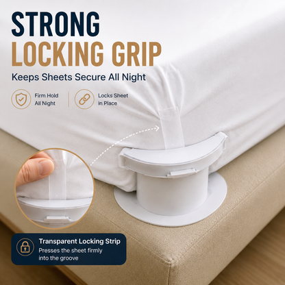 🛏️ 4PCS Invisible Bed Sheet Holders – Keep Sheets Tight & Wrinkle-Free