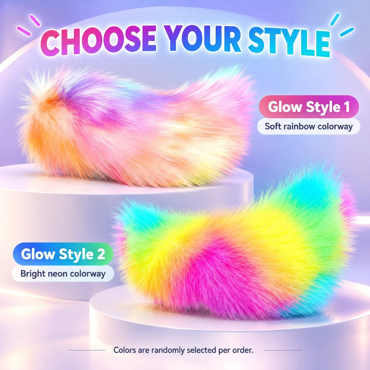 🎭 Light Up Plush Costume Tail | 3 Control Modes, Universal Clip-On for Conventions & Parties