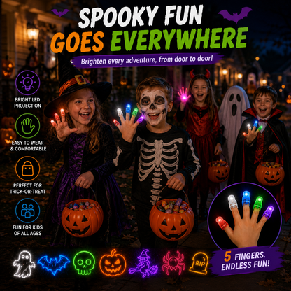 🎃Halloween Projection Finger Lights-Halloween Magic at Your Fingertip
