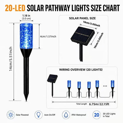 🔥 Limited 50% OFF 🔥 Solar Pathway Lights Outdoor Crystal Bubble