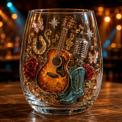 🤠 Queen of Country 1946–2026 3D Glass Collection | 8 Inspired Country Designs with Raised Guitars, Butterflies, Boots, Florals & Vintage Music Details 🎸✨