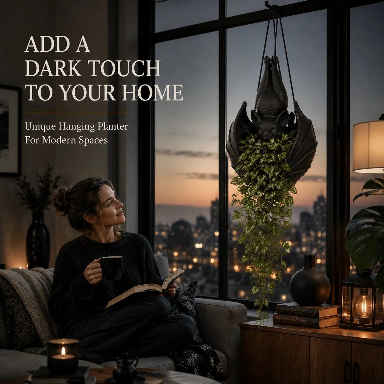 🦇 Hanging Bat Planter – Give Your Plants a Dark Side