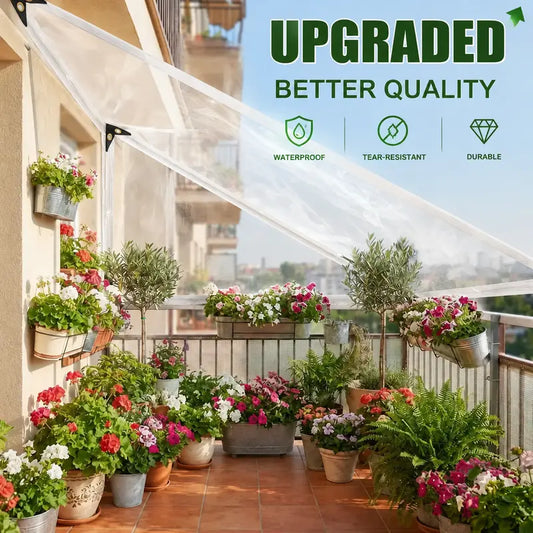 🌦️14 Mil Heavy-Duty Transparent PVC Vinyl Tarp