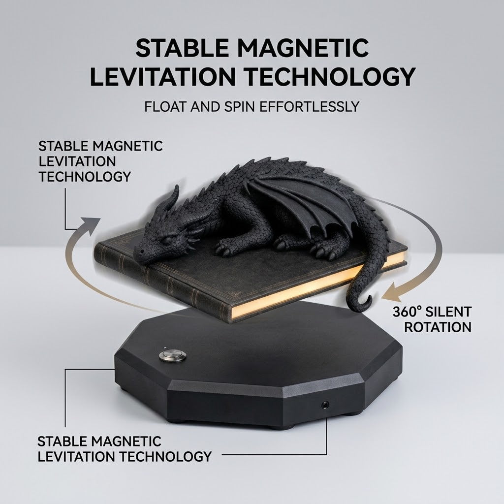 🐉 Floating Dragon Book Lamp – Turn Your Shelf Into A Fantasy Scene