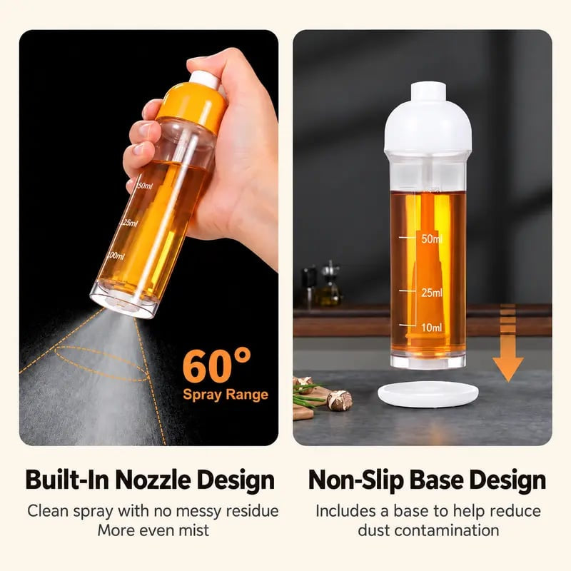 🔥Refillable Oil Spray Bottle for Cooking, 🍢Olive Oil Sprayer with Nozzle at the Bottom🧂