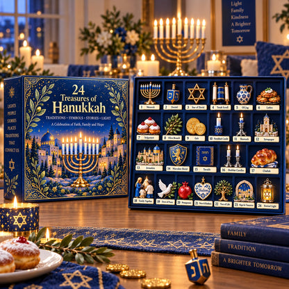 🕎 24 Treasures of Hanukkah – 24-Drawer Acrylic Keepsake Collection