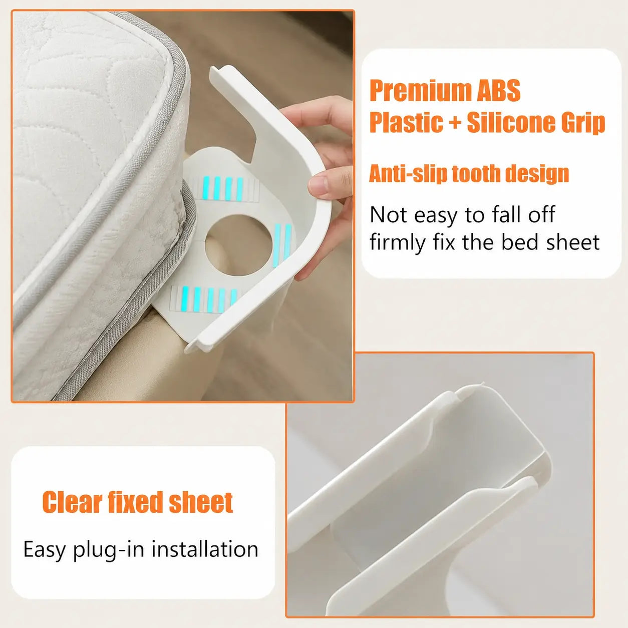Anti-Slip Bed Sheet Clips – Heavy-Duty Sheet Fasteners