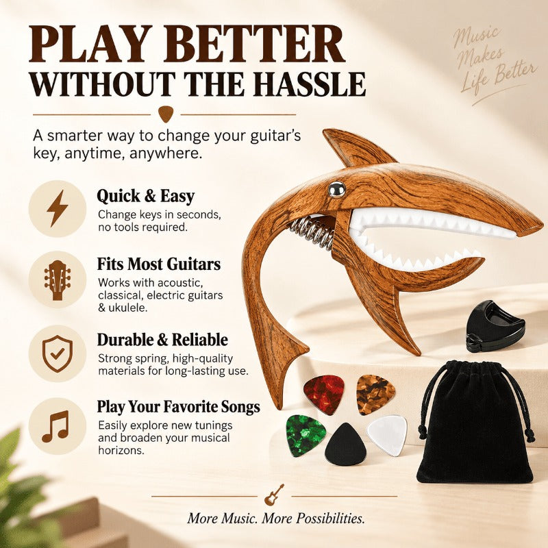 Shark Guitar Capo – A Fun Little Bite for Your Music 🦈🎸