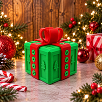 Green  Box Red Ribbon