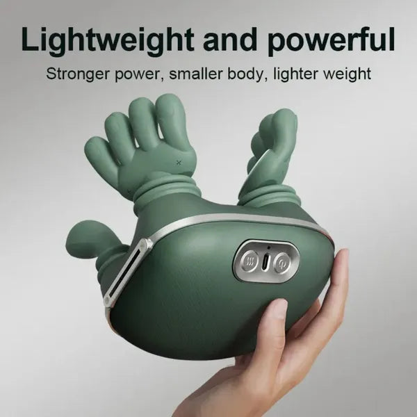 4D Premium Hand-Shape Neck & Shoulder Massager with Soothing Heat