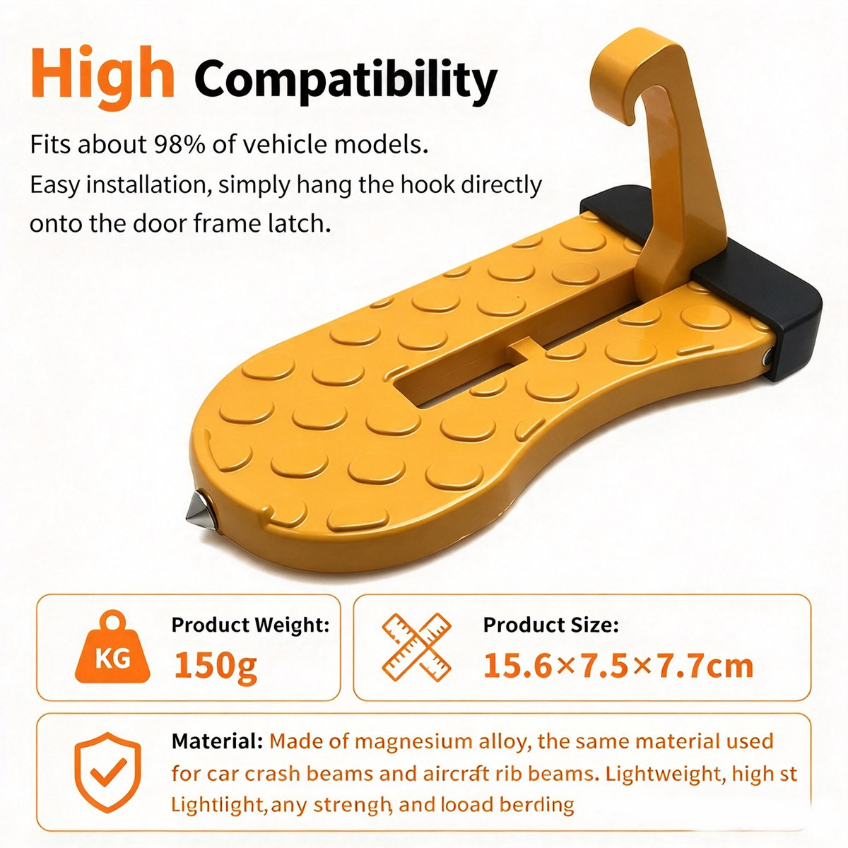 🚙 Foldable Car Door Step – Easy Roof Rack Access Without a Bulky Ladder