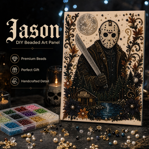 💀Horror Beaded Canvas Art Kit – DIY Gothic Craft