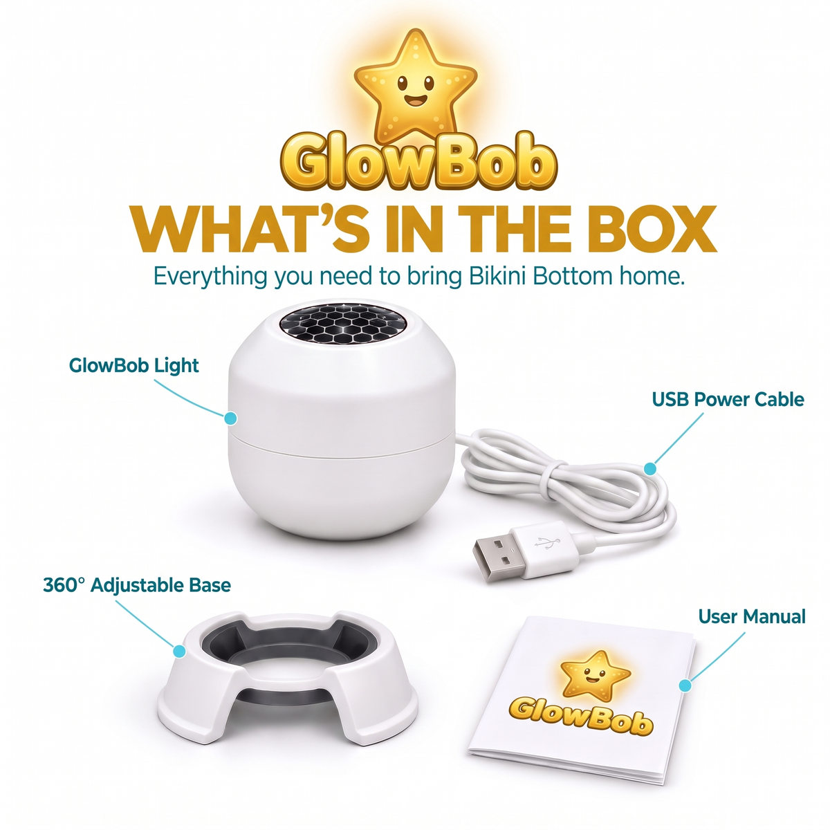 ✨GlowBob Water World Light—A small light that creates a big underwater adventure