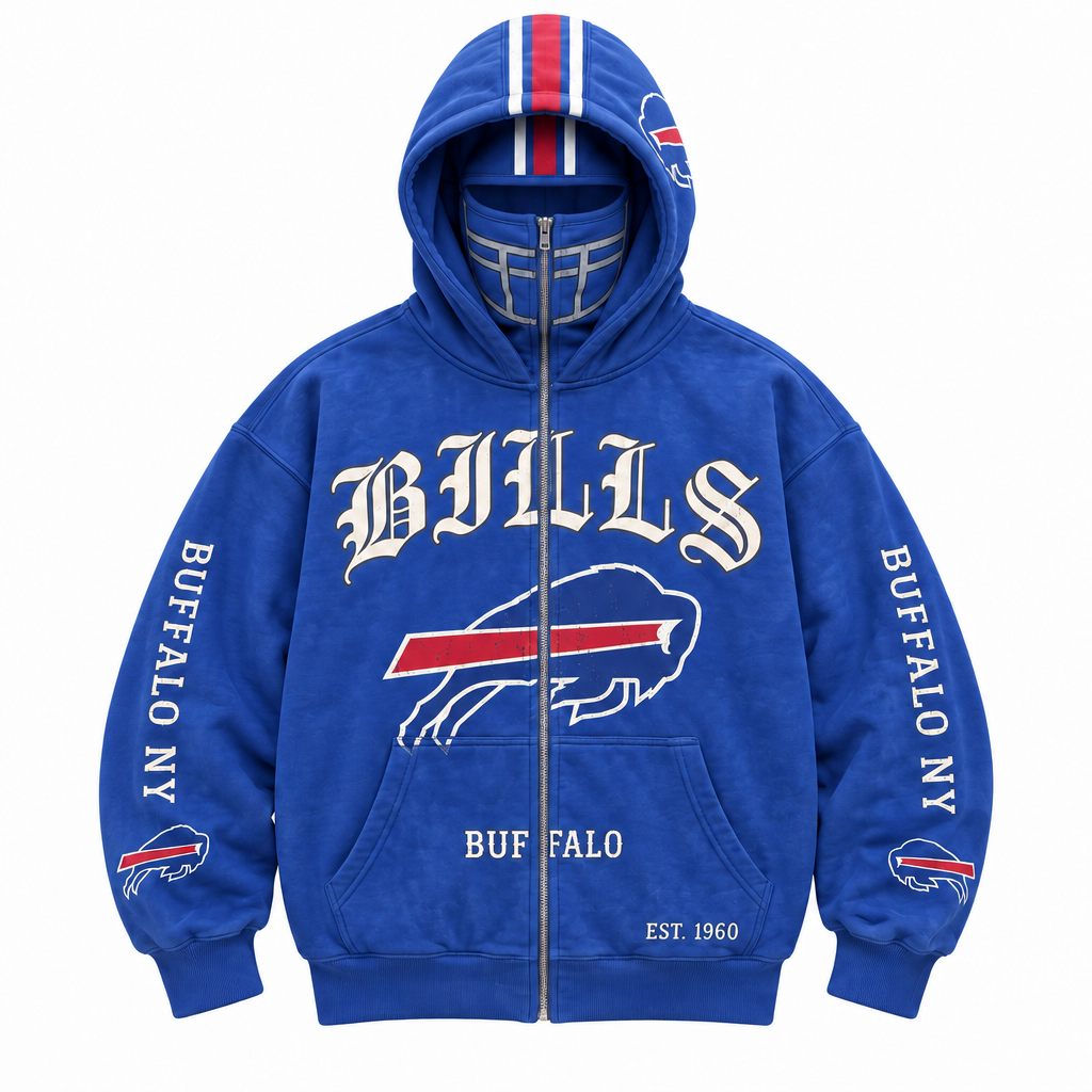 🏈 2-in-1 Football Full-Zip Hoodie for Men & Women – Helmet-Style Zip Hood, Oversized Fit, Long Sleeve Game Day Pullover Jacket for Football Fans 🏆