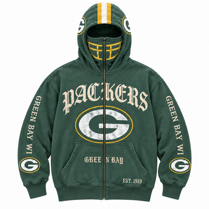 🏈 2-in-1 Football Full-Zip Hoodie for Men & Women – Helmet-Style Zip Hood, Oversized Fit, Long Sleeve Game Day Pullover Jacket for Football Fans 🏆